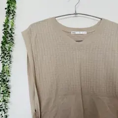 【美品】IKKA ベスト サマーニット M サイドリボン カジュアル ニット