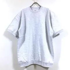 新品 ビッグシルエット 半袖 スウェット 無地 メンズ グレー Lのサムネイル