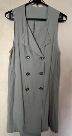 ダブルボタン ロングベスト