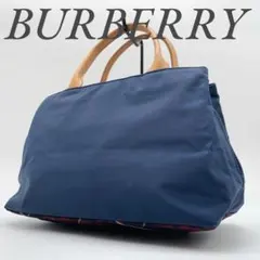 【美品】バーバリー ブルーレーベル ハンドバッグ ナイロン ノバチェック
