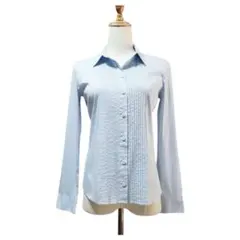 プロポーションボディドレッシング ピンタックシャツ 水色 M