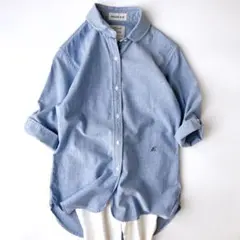 希少美品】 マディソンブルー B刺繍 5分袖 チェルシーシャツ ネイビー