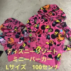 ペア　ディズニーリゾート総柄ミニーパーカー
