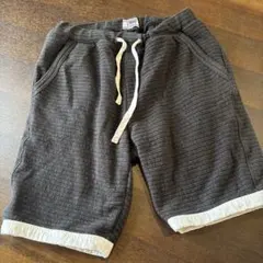 MBC ダークグレー リブ編みショートパンツ 裏地付き