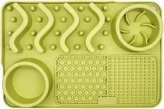 スローフードマット餌皿 エサペット用品 ドッグフード キャットフードグリーンのサムネイル