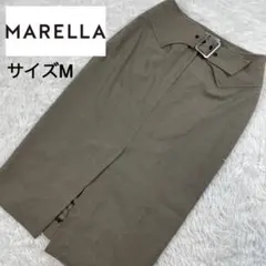 【マレーラ】テーパードスカート　フロントベルト　イタリア製　サイズMのサムネイル