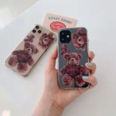 iPhone11 iPhone12 かわいいくまケース　12promax