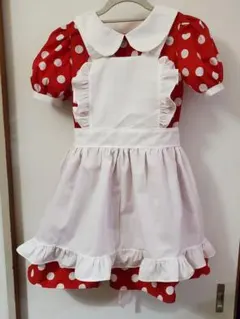 ミニー風水玉ワンピース☆80～140サイズ対応☆オーダーワンピース