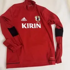 【日本代表×レッド】adidas サッカー長袖ジャージ S