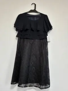 マタニティ　授乳服　フォーマル　卒園式　入園式　ワンピース　シフォン　レースM