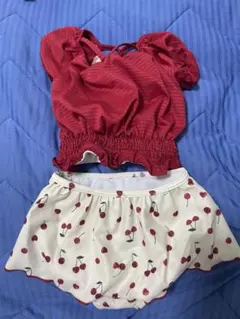 アプレレクール　さくらんぼ柄 水着　80
