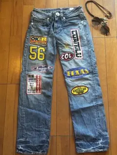 GOTCHA ガッチャ デニムパンツ ヒッコリー ストライプ 古着 y2k 平成 