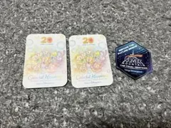 東京ディズニーシー20周年 カード2枚セット&スペースマウンテン記念シール