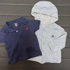 ラルフローレンポロシャツ6m baby GAP フード付きパーカー6-12m
