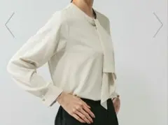 □訳あり美品 ANAYI アナイ バックサテン ジョーゼットブラウス - メルカリ