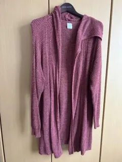 春用　メッシュ　ロングパーカーカーディガン　七分袖