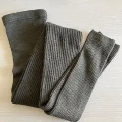 ユニクロ ヒートテックレギンス リブ ブラウン M〜Lサイズ アクリル ニット