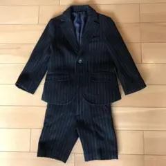 BeBe べべ セットアップ スーツ 卒園 入園 濃紺　ストライプ