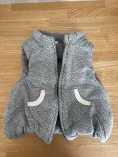 グレー ドット柄 ベビーベスト❣️