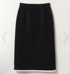 【LOULOU WILLOUGHBY】バイカラーツイードタイトスカート