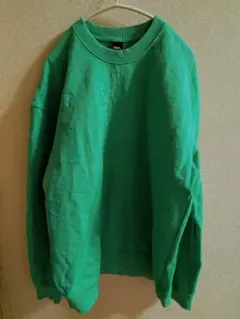 ZARA グリーン クルーネック トレーナー スウェット M