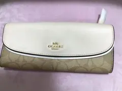 【新品未使用】COACH 長財布 二つ折り シグネチャー 小銭入れ PVC