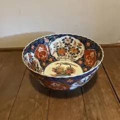 骨董品 金彩赤絵牡丹文 盛鉢 大鉢 菓子鉢 深鉢 丼鉢 古伊万里 伊万里 