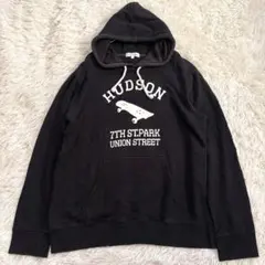 y7328 キューブシュガー オーバーサイズパーカー L 黒 ビッグプリント