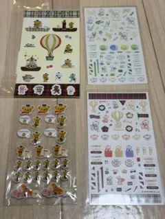 ぽすくま　シール　4種セット