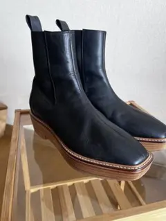 TODAYFUL トゥデイフル プラットフォームレザーブーツ 24.5cm 黒のサムネイル
