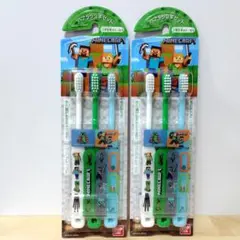 マインクラフト ハブラシ３本セット✕２ Minecraft　６〜１２才　日本製