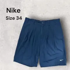 NIKE ナイキ ハーフパンツ 34 ネイビー 刺繍ロゴのサムネイル
