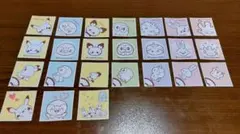 ポケピースウエハースチョコ　シールコンプリートセット24種【ケース・おまけ付き】