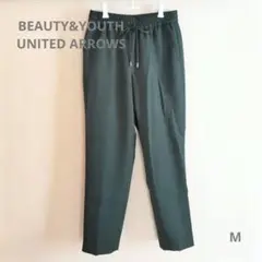 ユナイテッド アローズ パンツ スラックス テーパード ゴム グリーン M