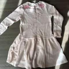 mezzo piano ピンク 長袖ワンピース