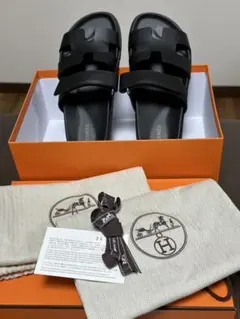 エルメス　サンダル《シプレ》★サイズ38.5★ブラック★美品★のサムネイル