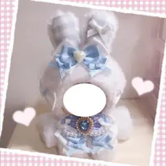 ハンドメイド おすわりぬい服 着ぐるみ ともぬい 10cm ピンク 赤 白