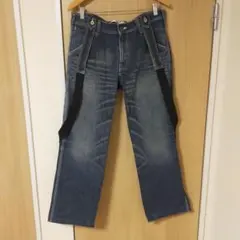 EDWIN エドウィン 405XVS サスペンダー付 デニムパンツ シンチバック