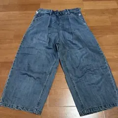 【NARCISSUS】デニムワイドパンツ ウエストひも付きのサムネイル