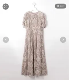 kaene 配色レースエプロンワンピース、オケージョンドレス