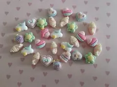 デコレーションパーツ パステルカラー まとめ売り