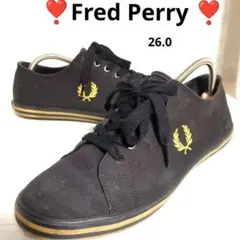 オシャレ✨️Fred Perry ✨️ブラック スニーカー　26.0