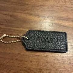 COACH ブラックレザー キーホルダー