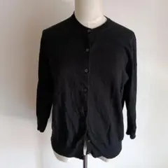 無印良品　ブラック七分袖カーディガン