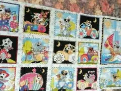 犬キャラクター パネル布　USAパネル