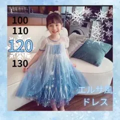 エルサ風 発表会 ドレス 雪の結晶 キラキラ チュール プリンセス