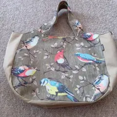 キャスキッドソン鳥柄トートバッグ 大きめ