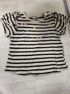 値下げ　SHOO LA RUE ボーダー リボン Tシャツ 90cmのサムネイル