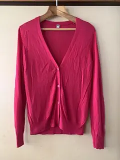 UNIQLO ライトカーディガン　ピンク　L