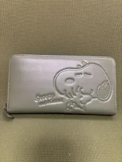 スヌーピー スマホが入る本革多機能財布